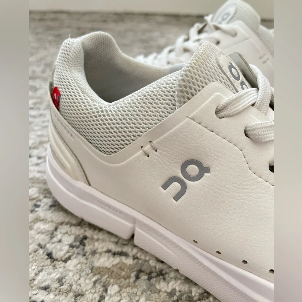 On Cloud The Roger Advantage White Leather Running Athletic Casual Shoes Size 7 - Picture 13 of 15